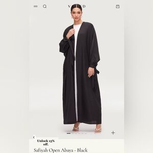 Veiled Safiyah Black Open Abaya 🖤📿